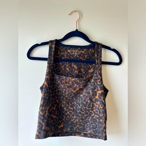 Beyond Yoga Square Neck Cheetah Print Tank Top